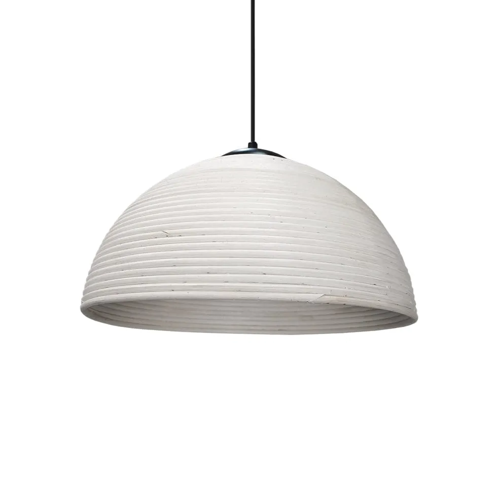 Rattan Tube Pendant Light Natural | Antique White