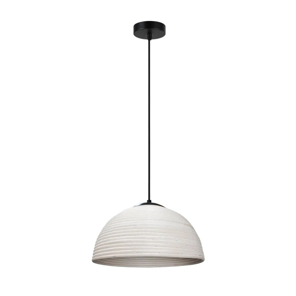 Rattan Tube Pendant Light Natural | Antique White