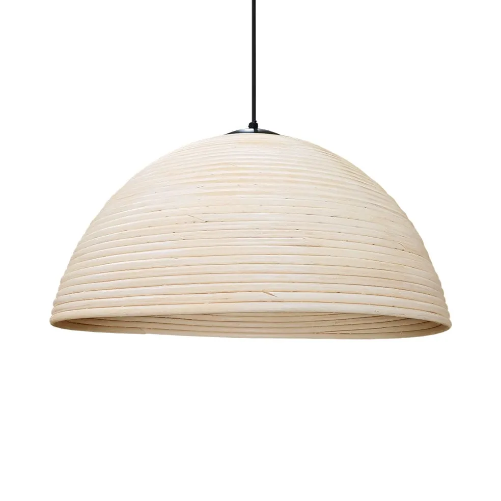 Rattan Tube Pendant Light Natural | Antique White
