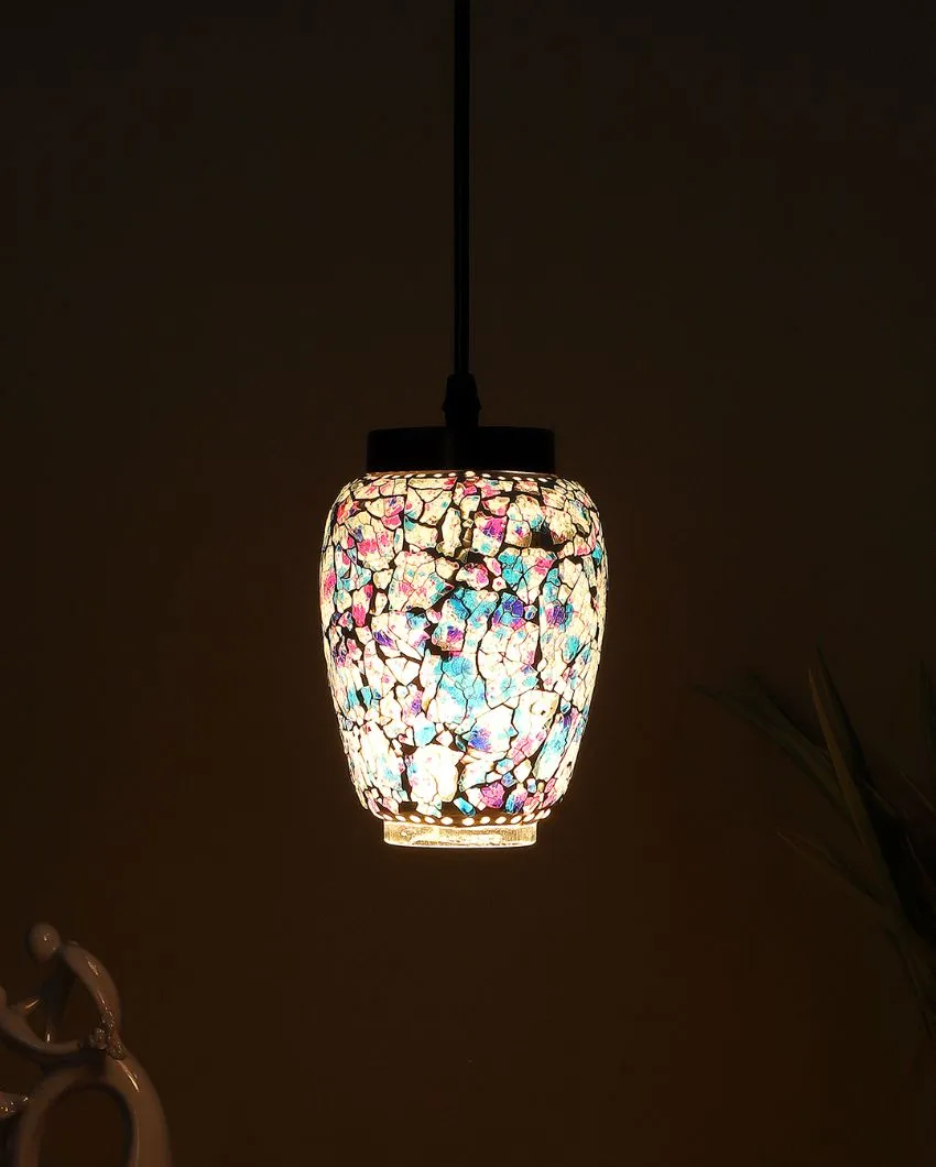 Retro Shell Style Mosaic Glass Hanging Lamp | 4 x 20 inches