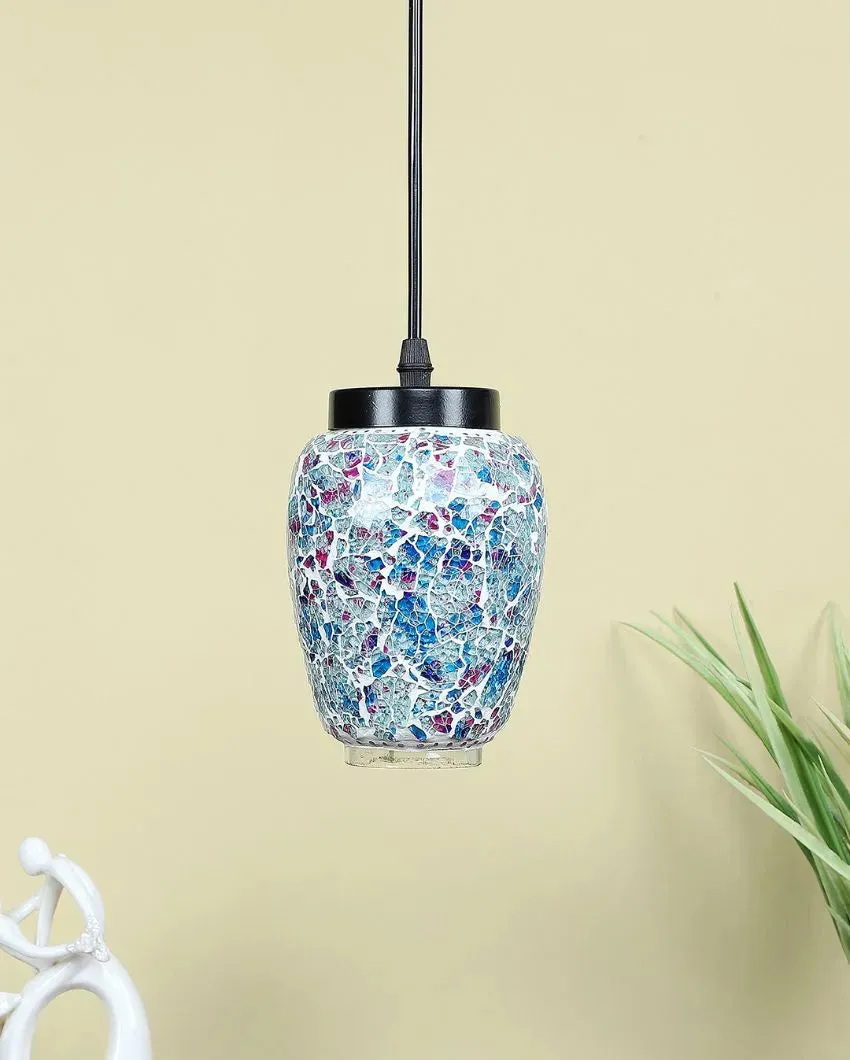 Retro Shell Style Mosaic Glass Hanging Lamp | 4 x 20 inches