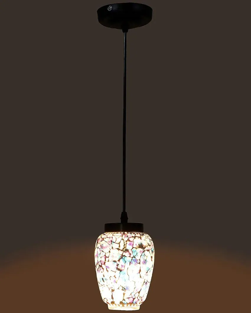 Retro Shell Style Mosaic Glass Hanging Lamp | 4 x 20 inches