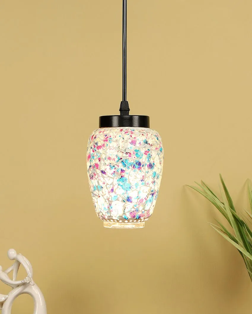 Retro Shell Style Mosaic Glass Hanging Lamp | 4 x 20 inches