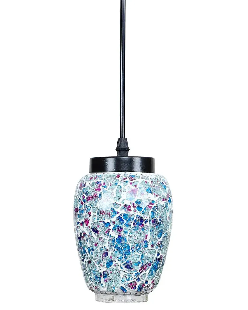 Retro Shell Style Mosaic Glass Hanging Lamp | 4 x 20 inches