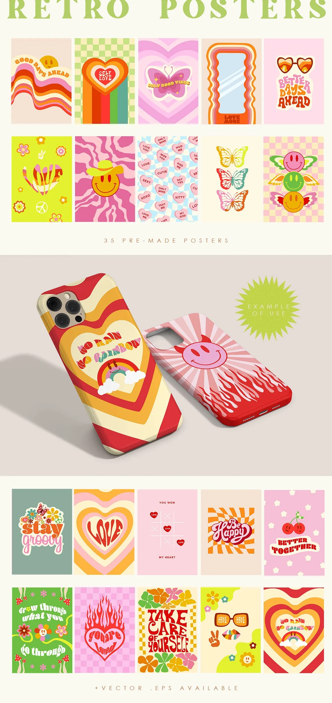 Retro Vibes Art 70s 90s Vol.2