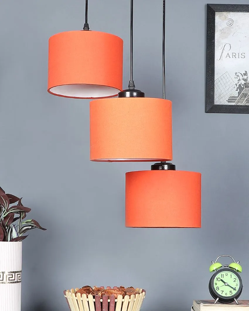 Round Cotton Drum Cluster Hanging Lamp