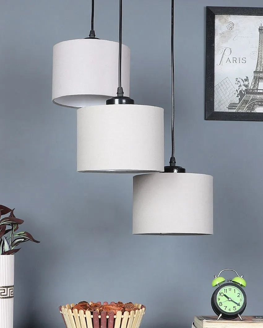 Round Cotton Drum Cluster Hanging Lamp