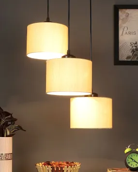 Round Cotton Drum Cluster Hanging Lamp