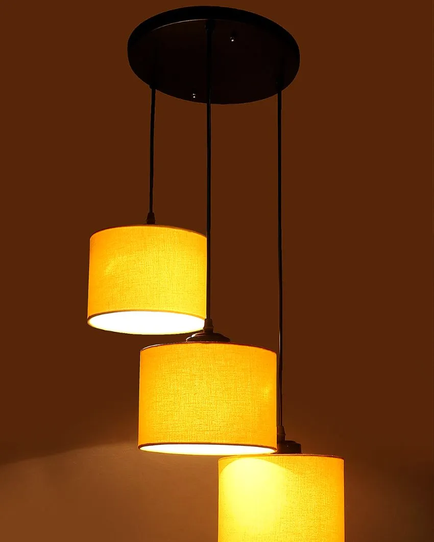 Round Cotton Drum Cluster Hanging Lamp