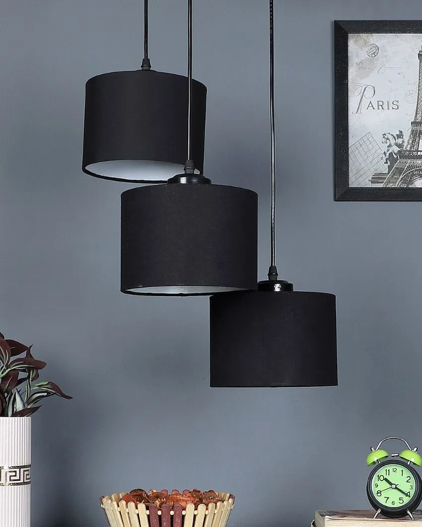 Round Cotton Drum Cluster Hanging Lamp