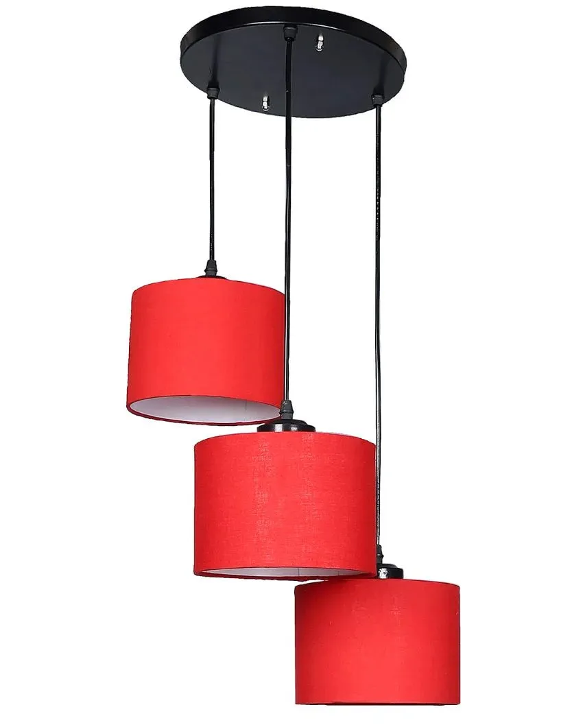 Round Cotton Drum Cluster Hanging Lamp