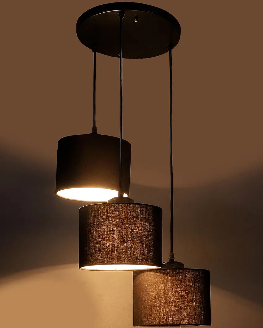 Round Cotton Drum Cluster Hanging Lamp