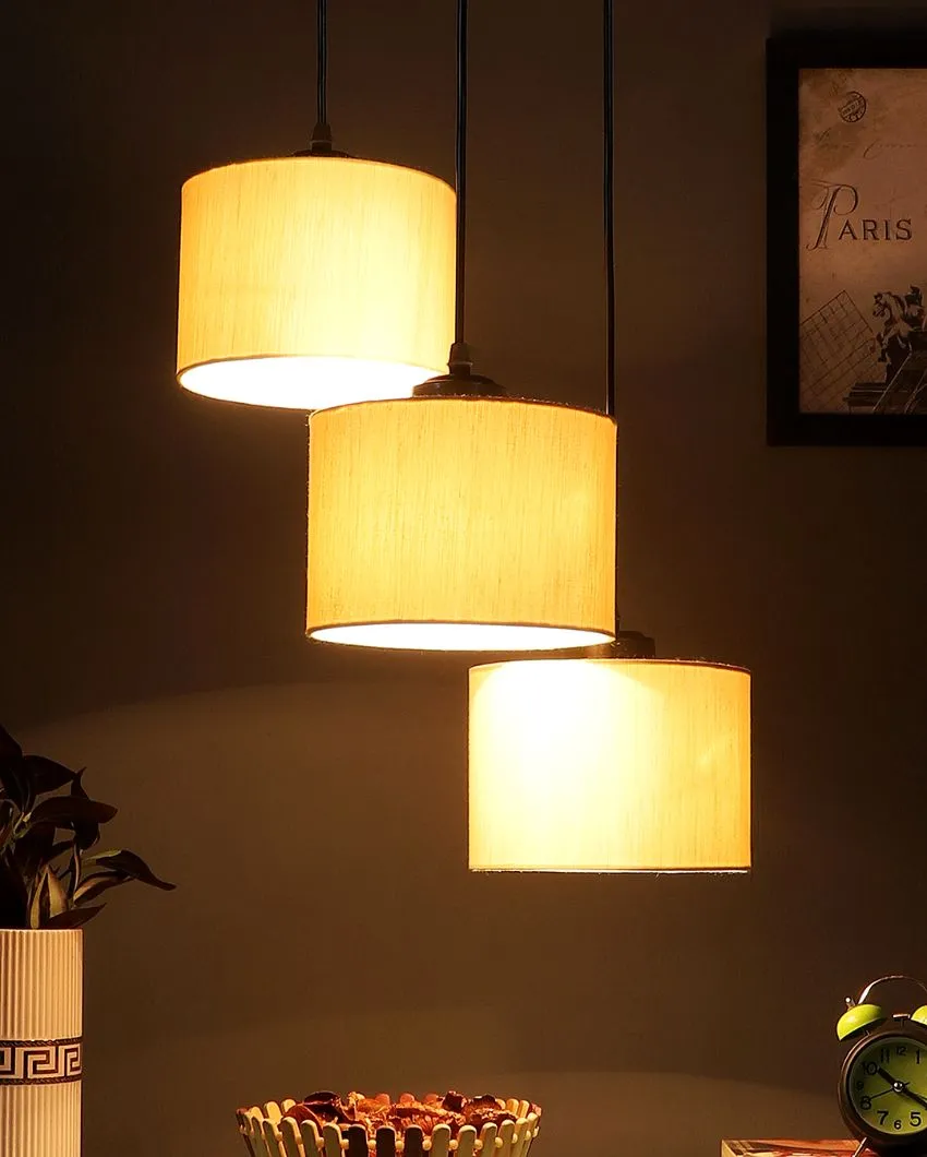 Round Cotton Drum Cluster Hanging Lamp
