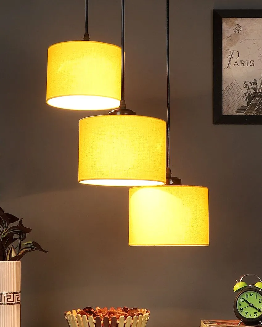Round Cotton Drum Cluster Hanging Lamp