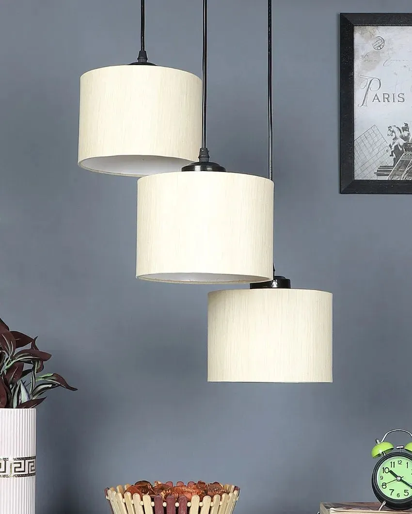 Round Cotton Drum Cluster Hanging Lamp