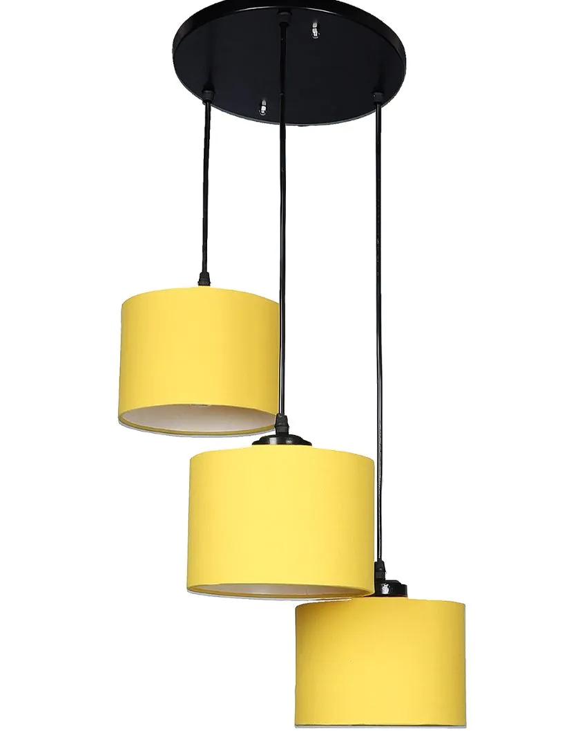 Round Cotton Drum Cluster Hanging Lamp