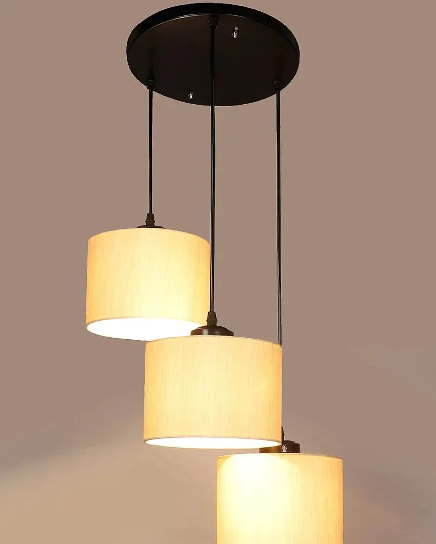 Round Cotton Drum Cluster Hanging Lamp