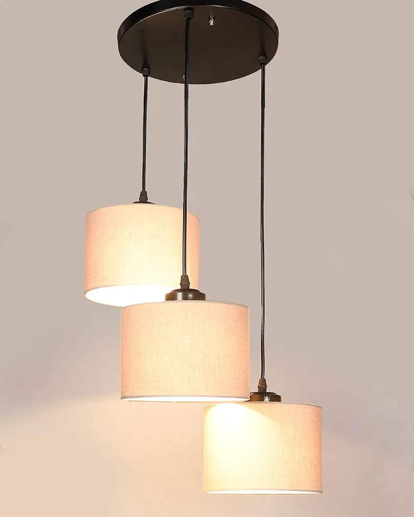 Round Cotton Drum Cluster Hanging Lamp