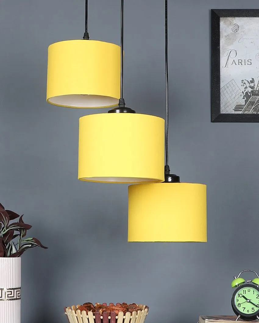 Round Cotton Drum Cluster Hanging Lamp