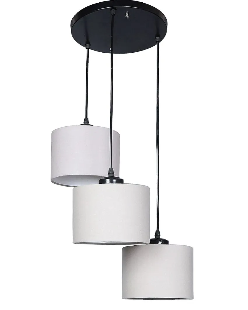 Round Cotton Drum Cluster Hanging Lamp