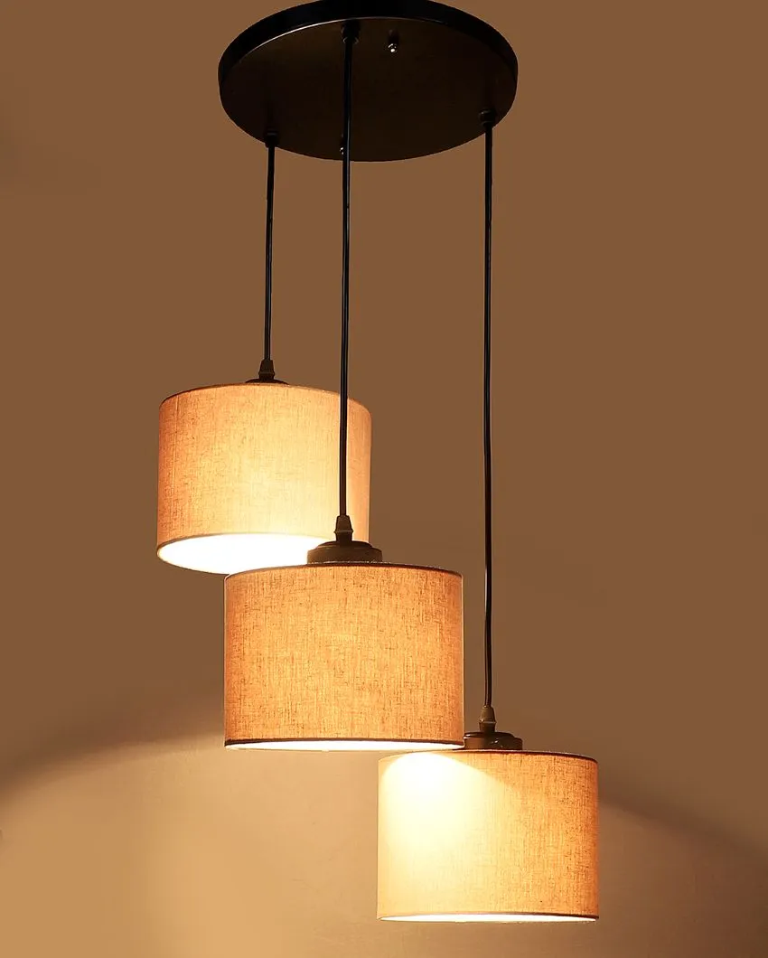 Round Cotton Drum Cluster Hanging Lamp