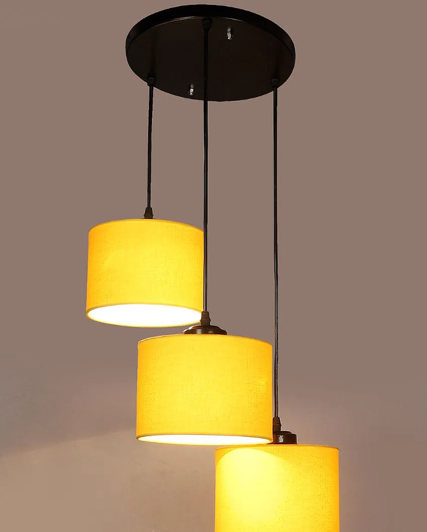 Round Cotton Drum Cluster Hanging Lamp
