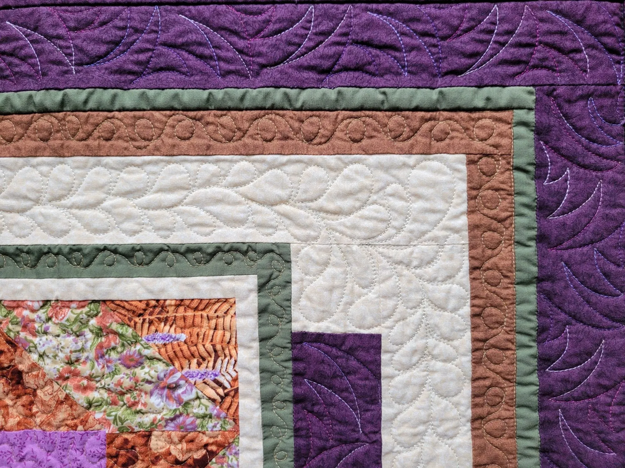 Rustic Autumn Quilted Table Topper or Wall Hanging | Square Table Runner