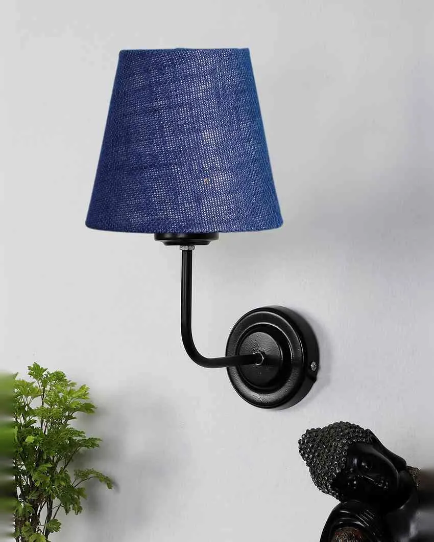 Rustic Warm Jute Wall Lamp Iron Base | 7 x 6 x 10 inches