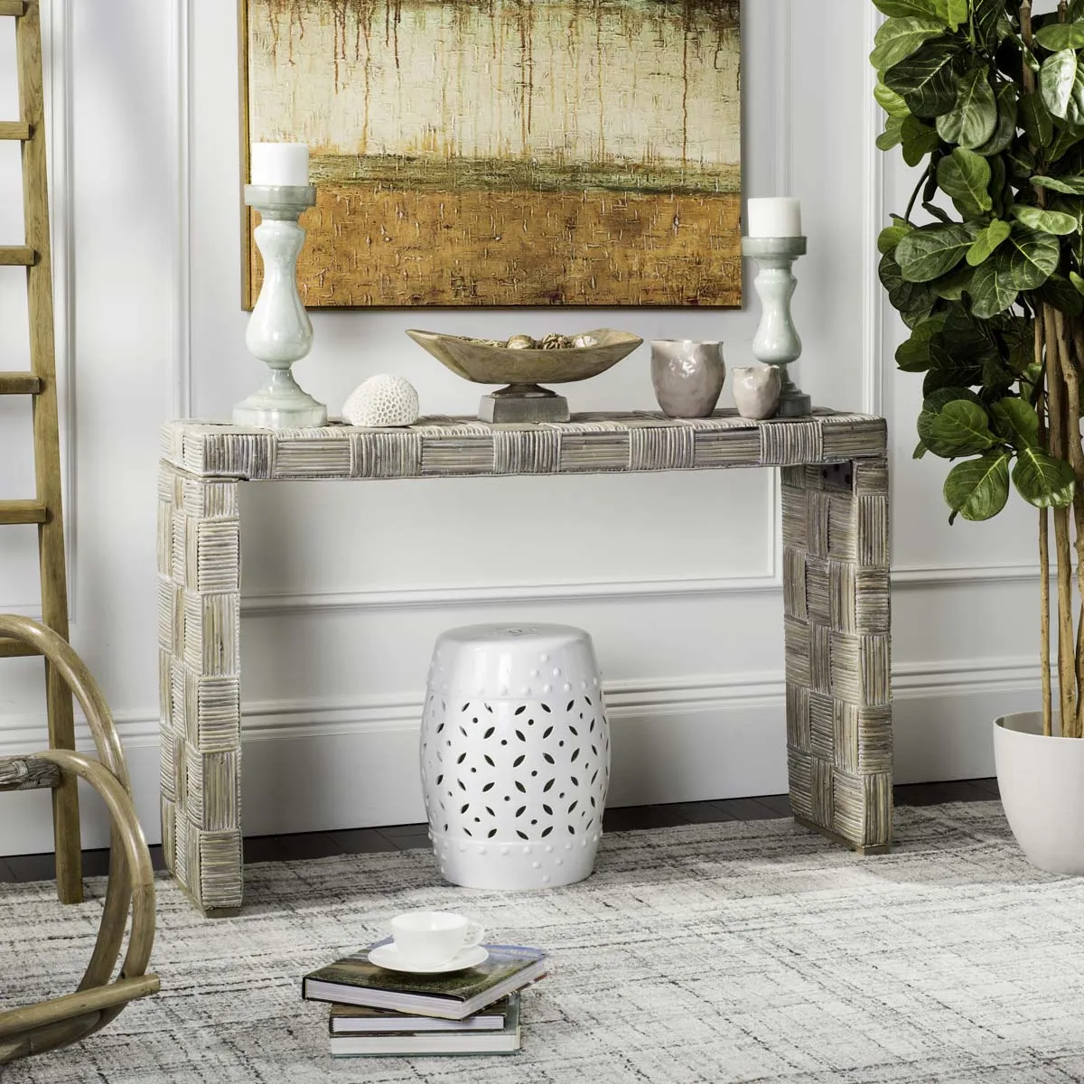 Safavieh Adkin Rattan Console , WIK6502