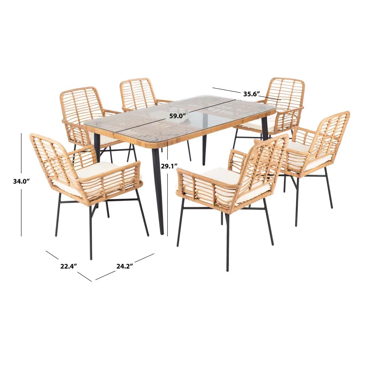 Safavieh Beson 7Pc Dining Set , PAT9010