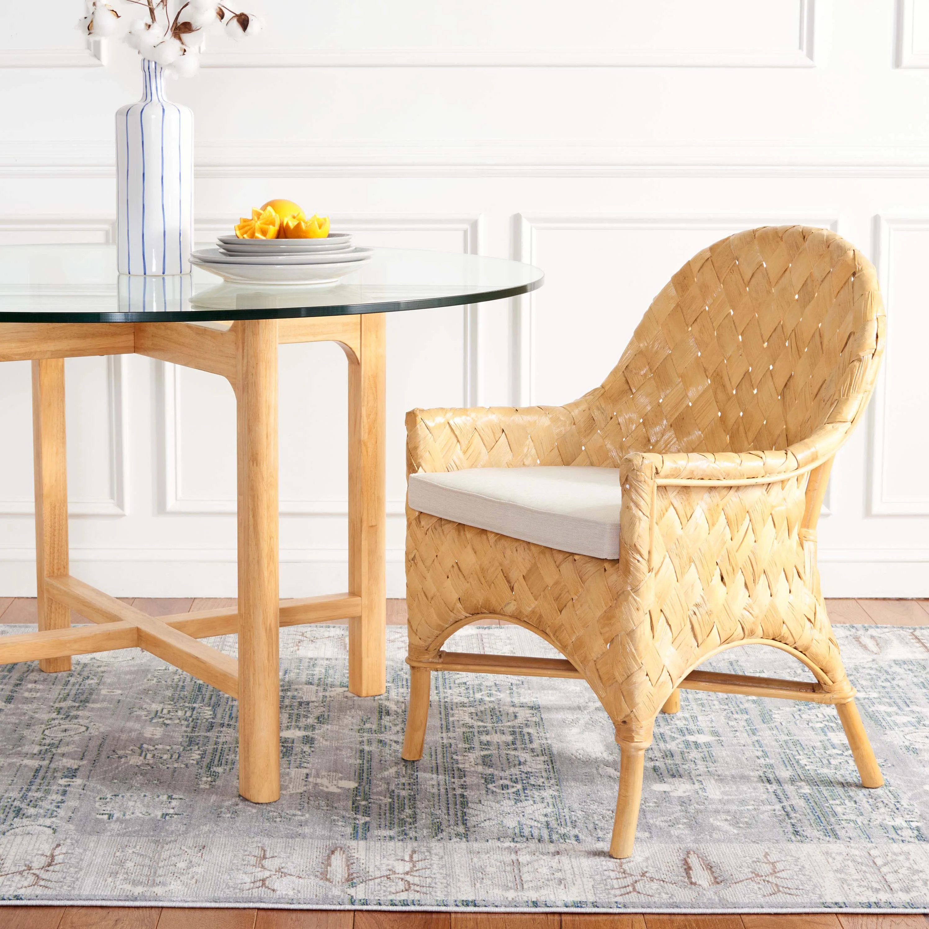 Safavieh Chorus Woven Dining Chair W/ Cushion , SEA7039