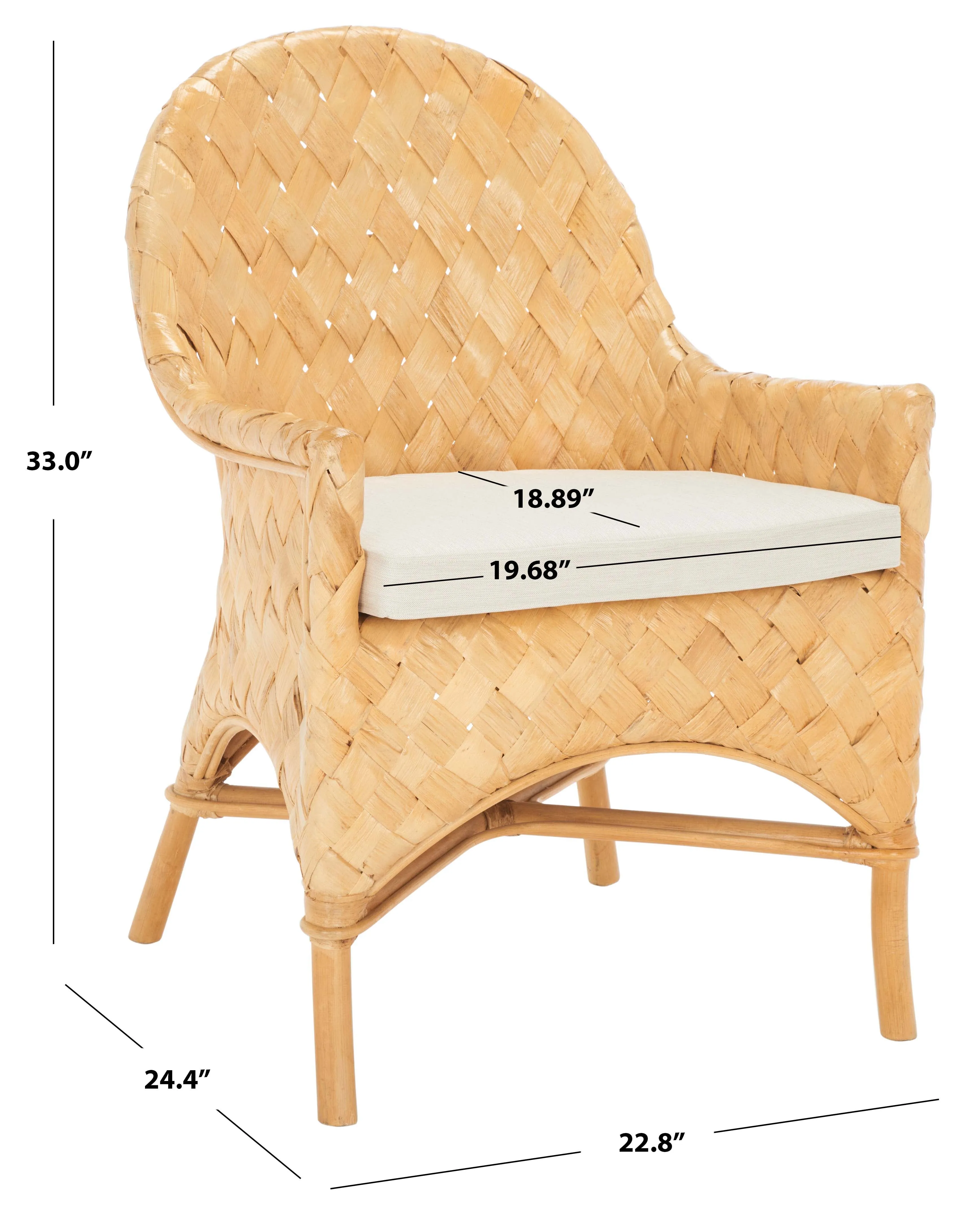 Safavieh Chorus Woven Dining Chair W/ Cushion , SEA7039