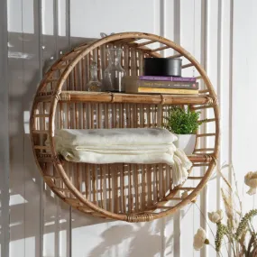 Sawana Round Rattan Hanging Shelf