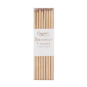 Slim Birthday Candles in Gold