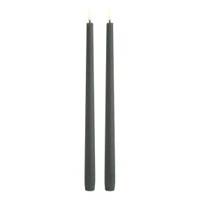 Slim Taper Candle Set Olive Green