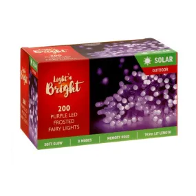 Solar Fairy Lights - Frosted Purple