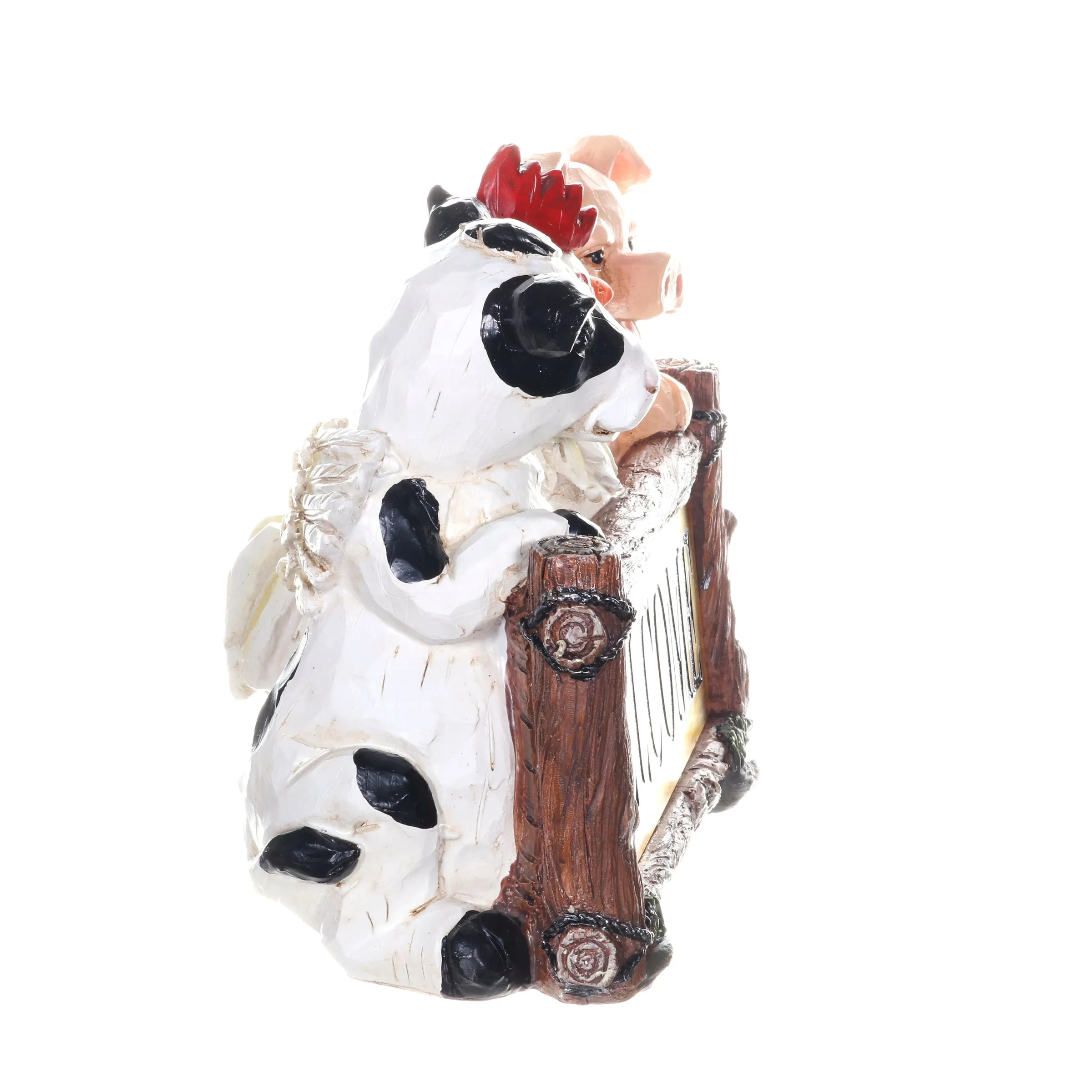 Solar Farm Animal Welcome Sign Garden Statue, 11 by 10 Inches