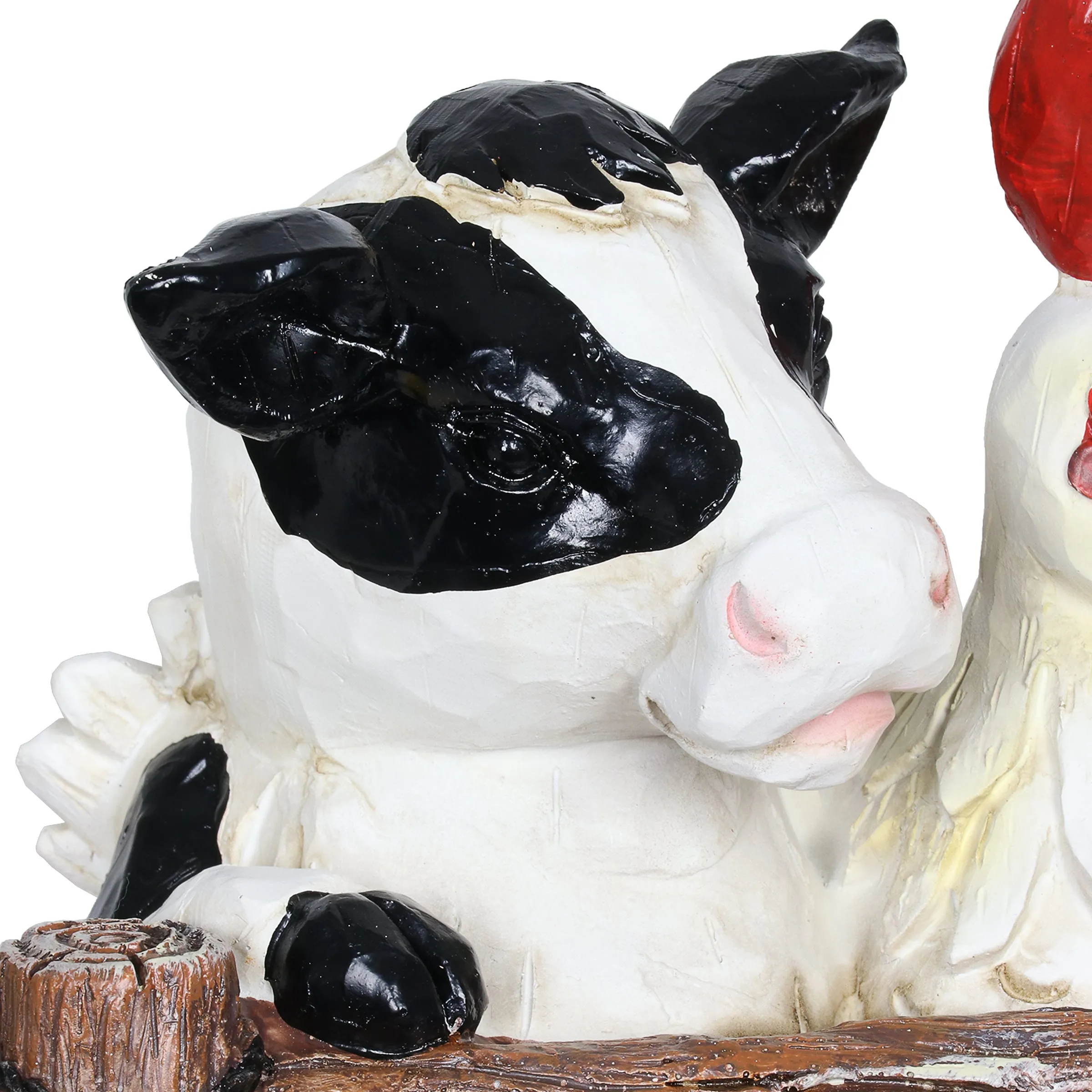 Solar Farm Animal Welcome Sign Garden Statue, 11 by 10 Inches
