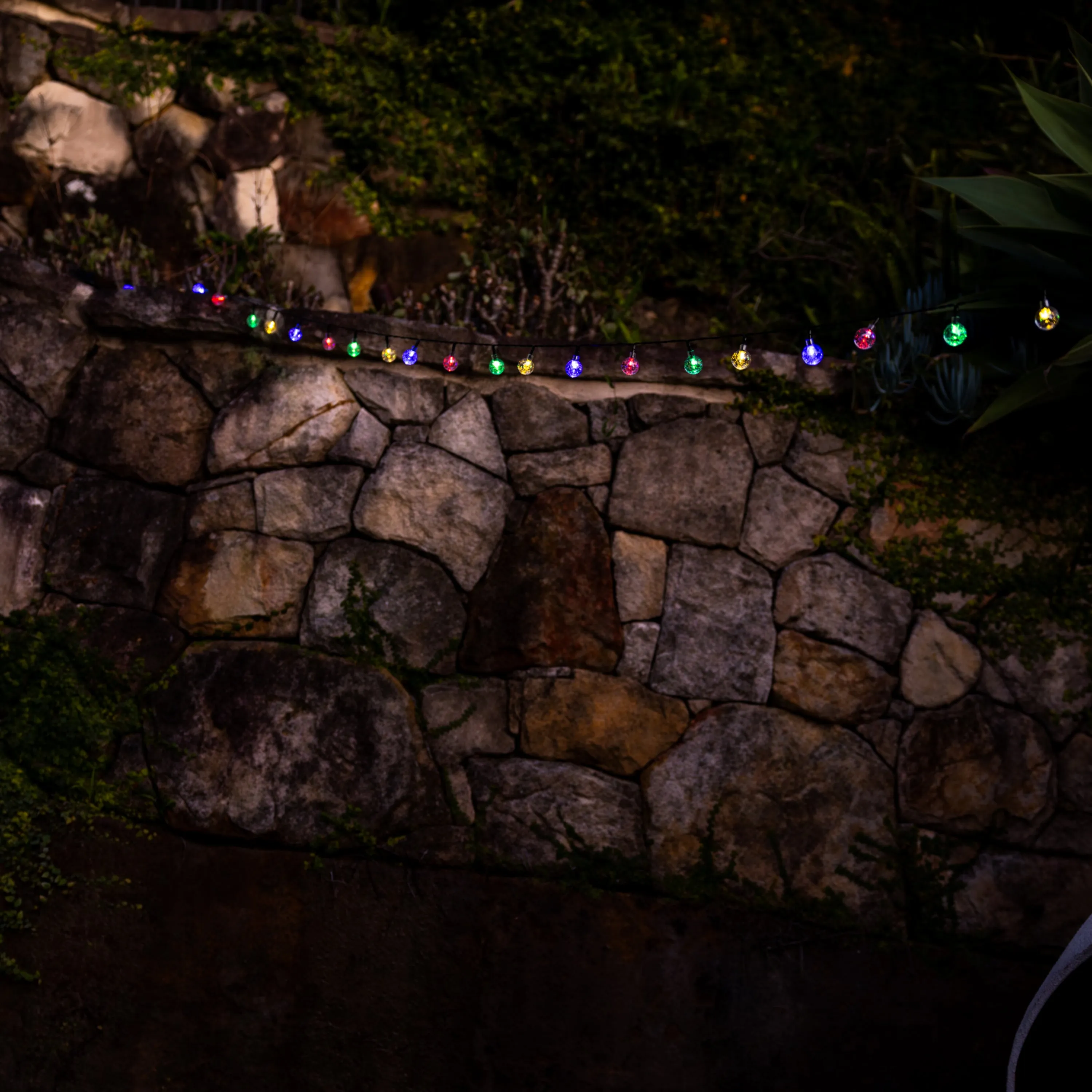 Solar Festive String Lights | Multi-coloured | 50 LED | BUBBLE