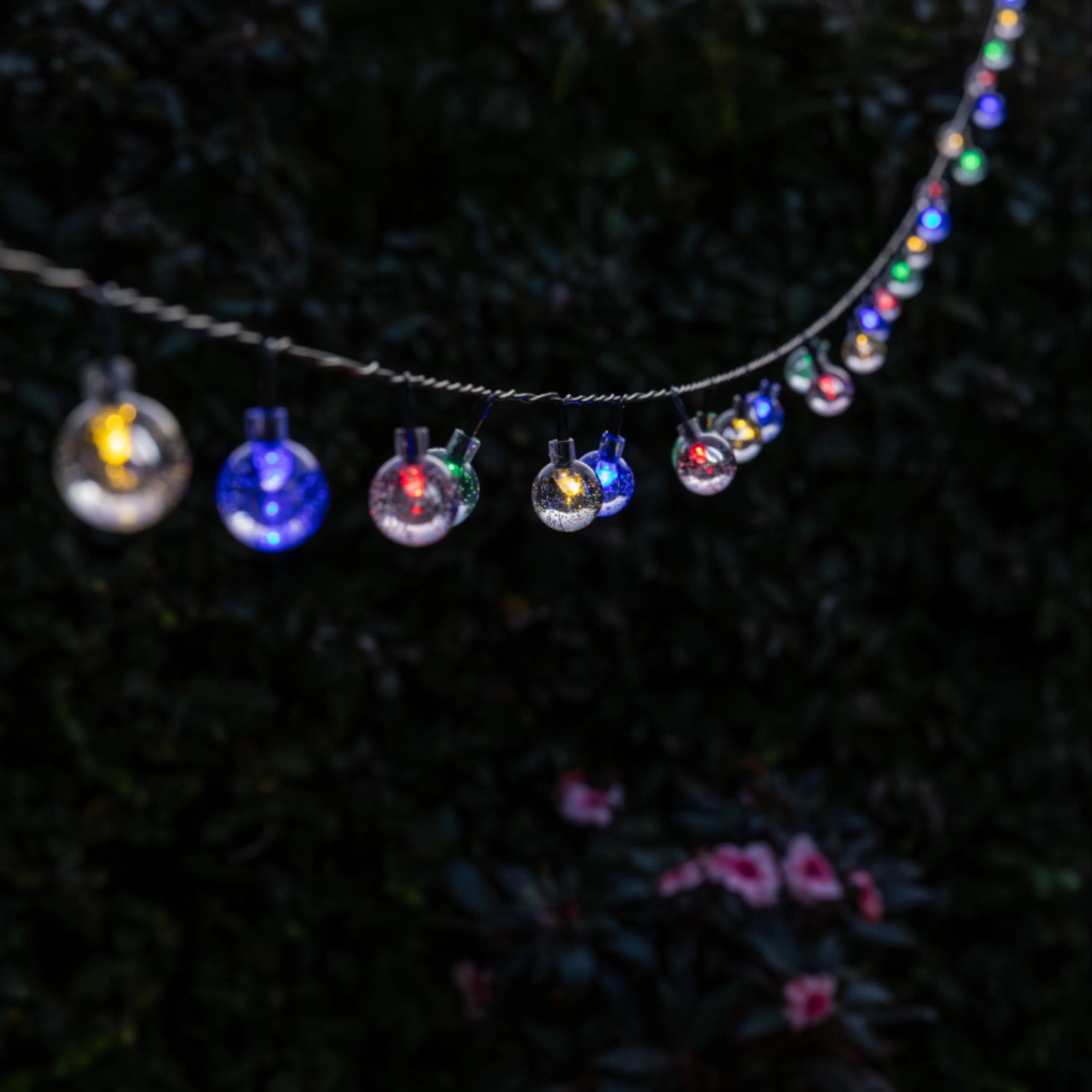 Solar Festive String Lights | Multi-coloured | 50 LED | BUBBLE