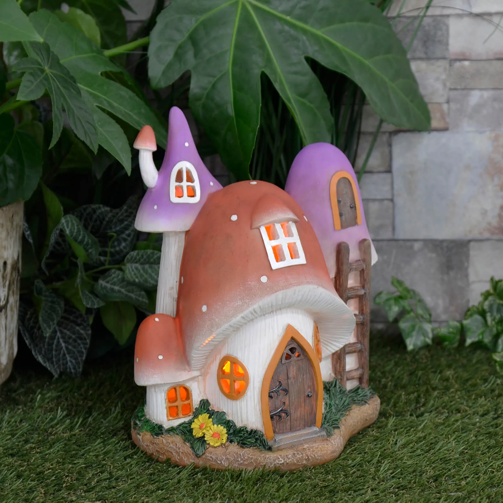 Solar Garden Decoration LED Light Up House Outdoor Ornament