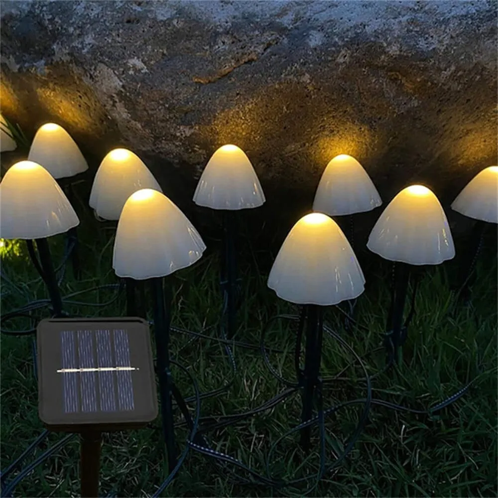 Solar LED Mushroom Garden Lights
