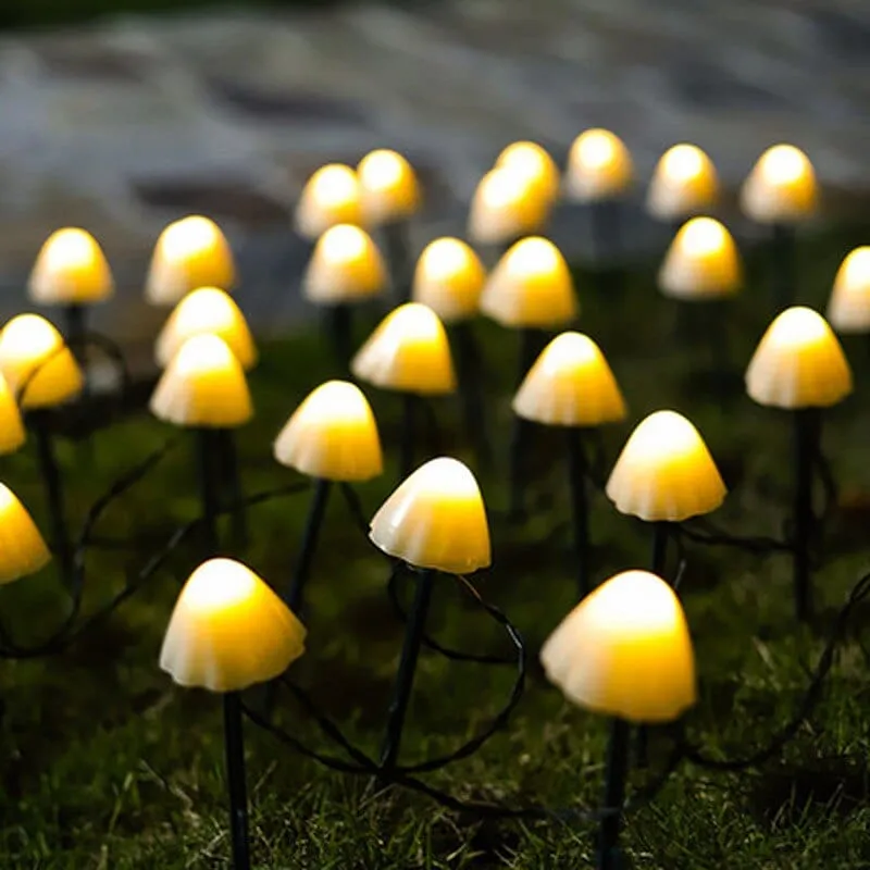 Solar LED Mushroom Garden Lights
