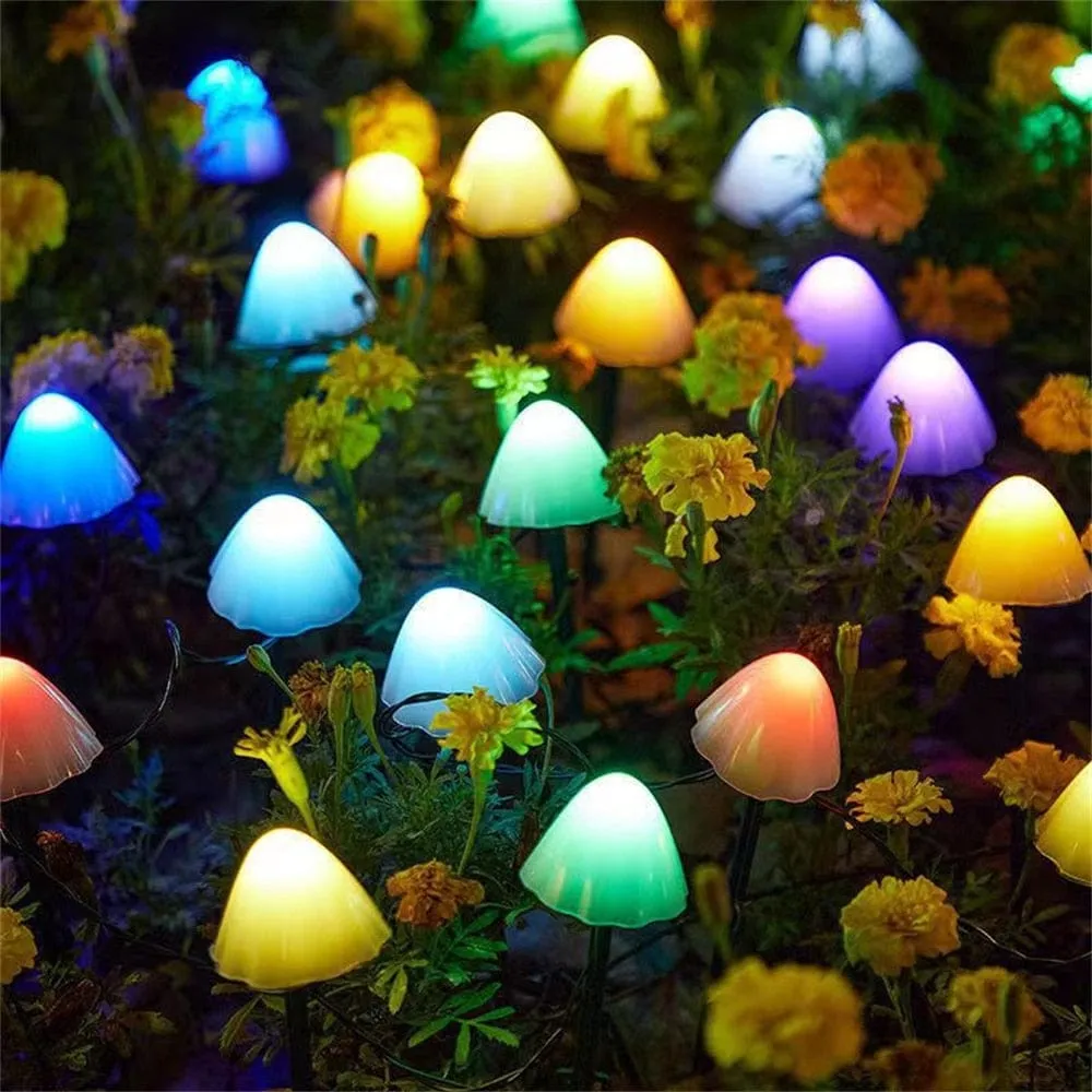 Solar LED Mushroom Garden Lights