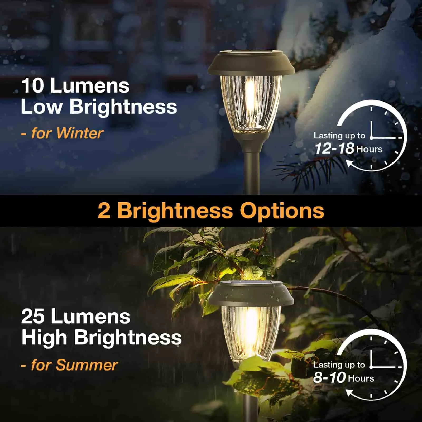 Solar Lights Glass Outside Waterproof 6 Pack