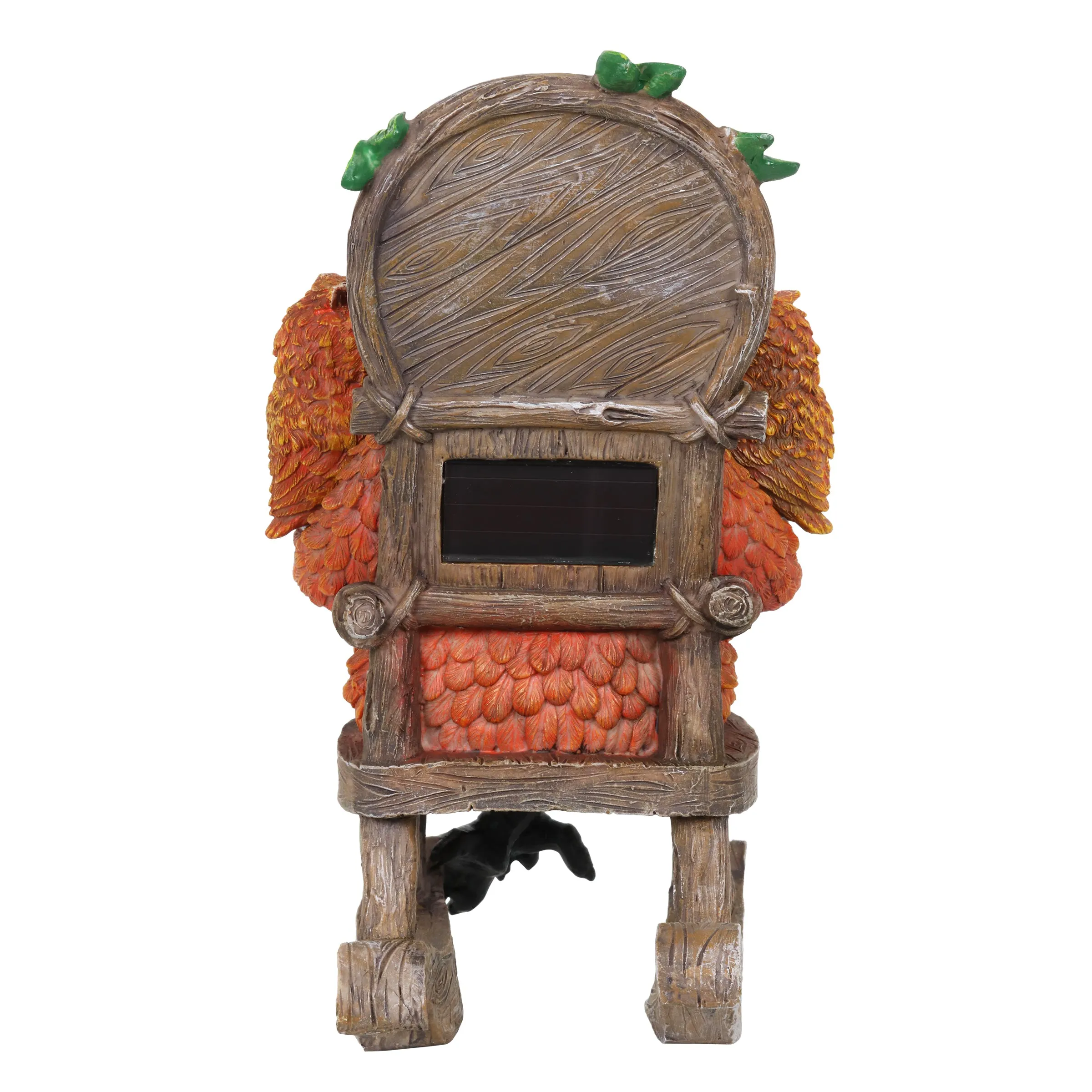 Solar Owl Reading a Story in a Rocking Chair, 12 Inch