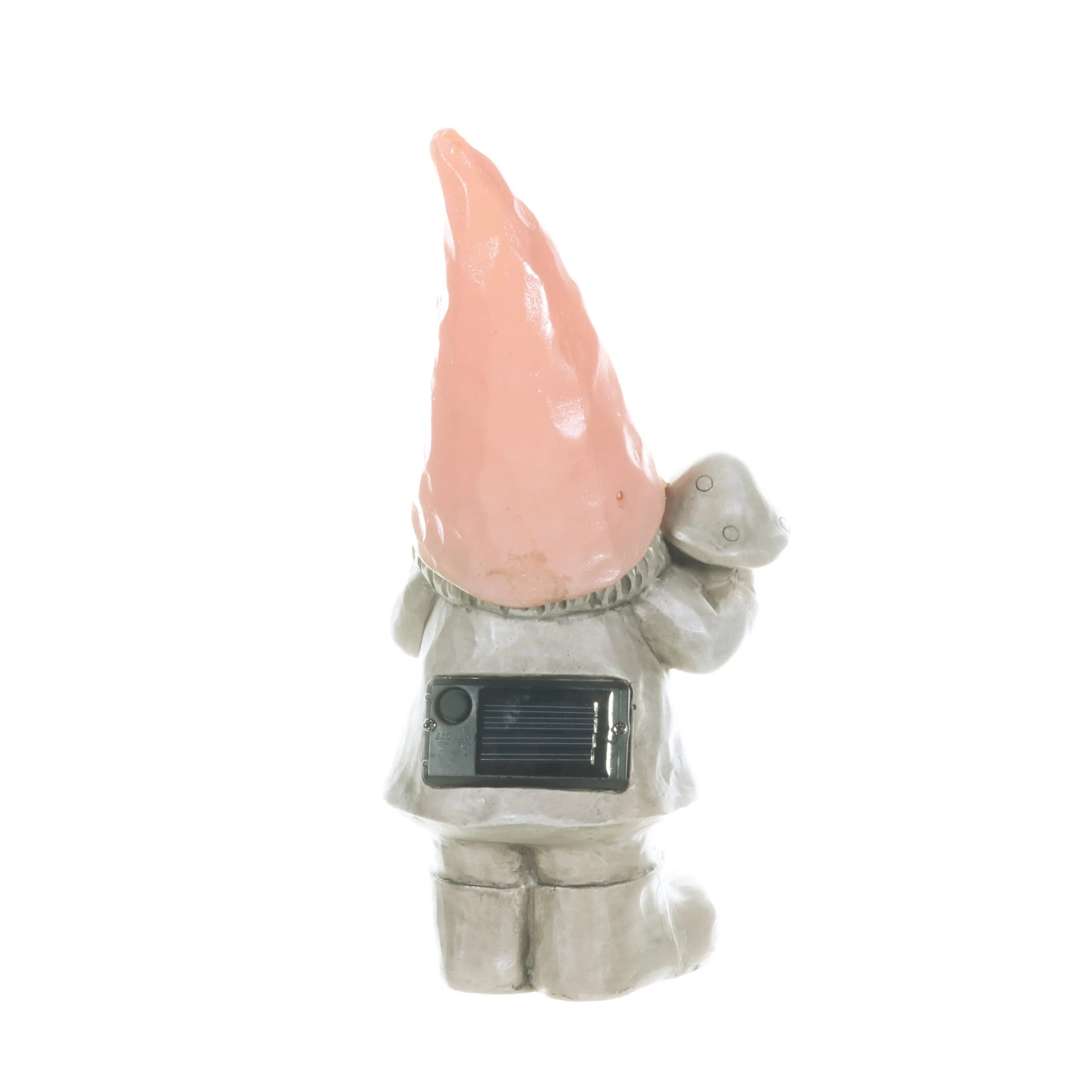 Solar Peach Happy Hat Gnome Statue, 11 Inch
