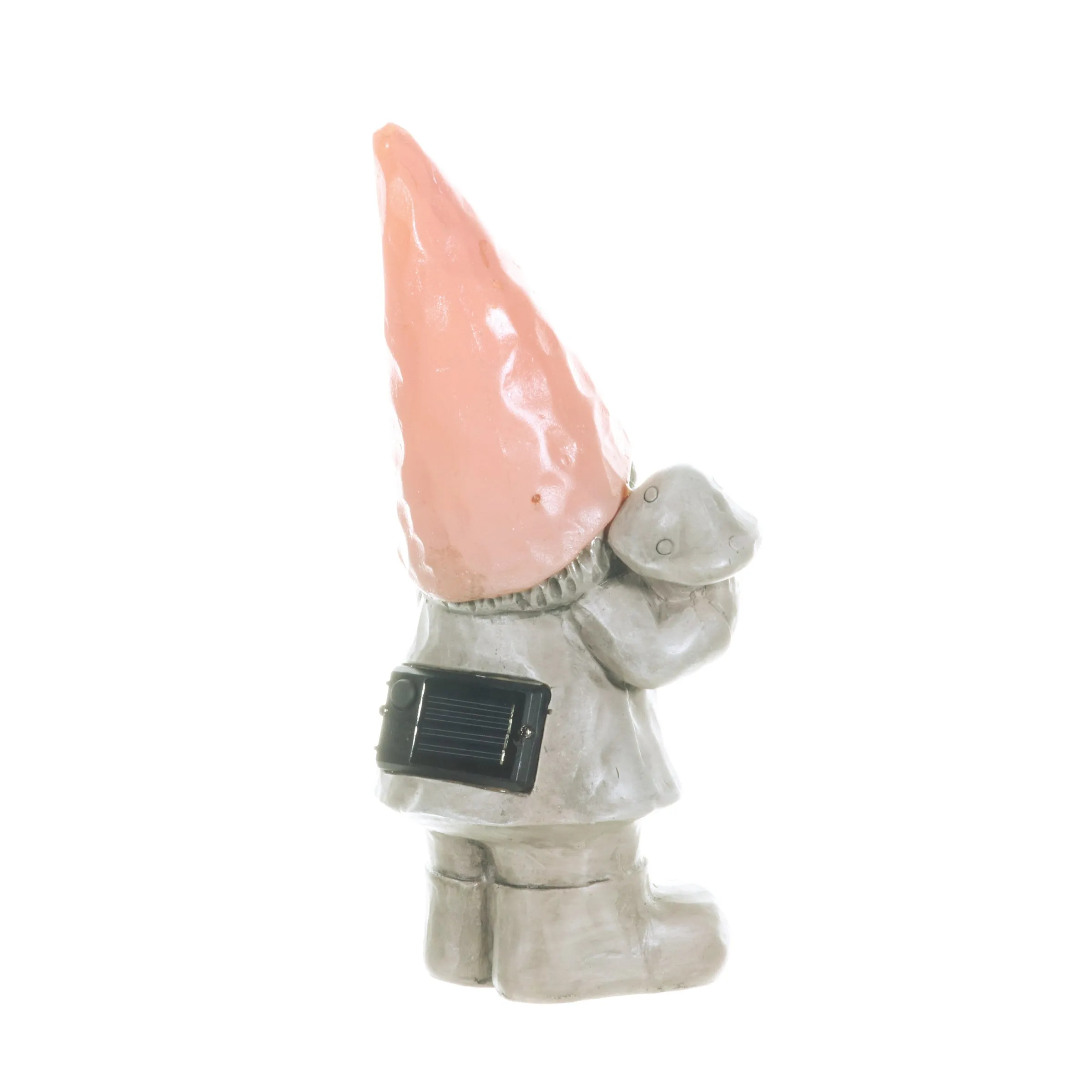 Solar Peach Happy Hat Gnome Statue, 11 Inch