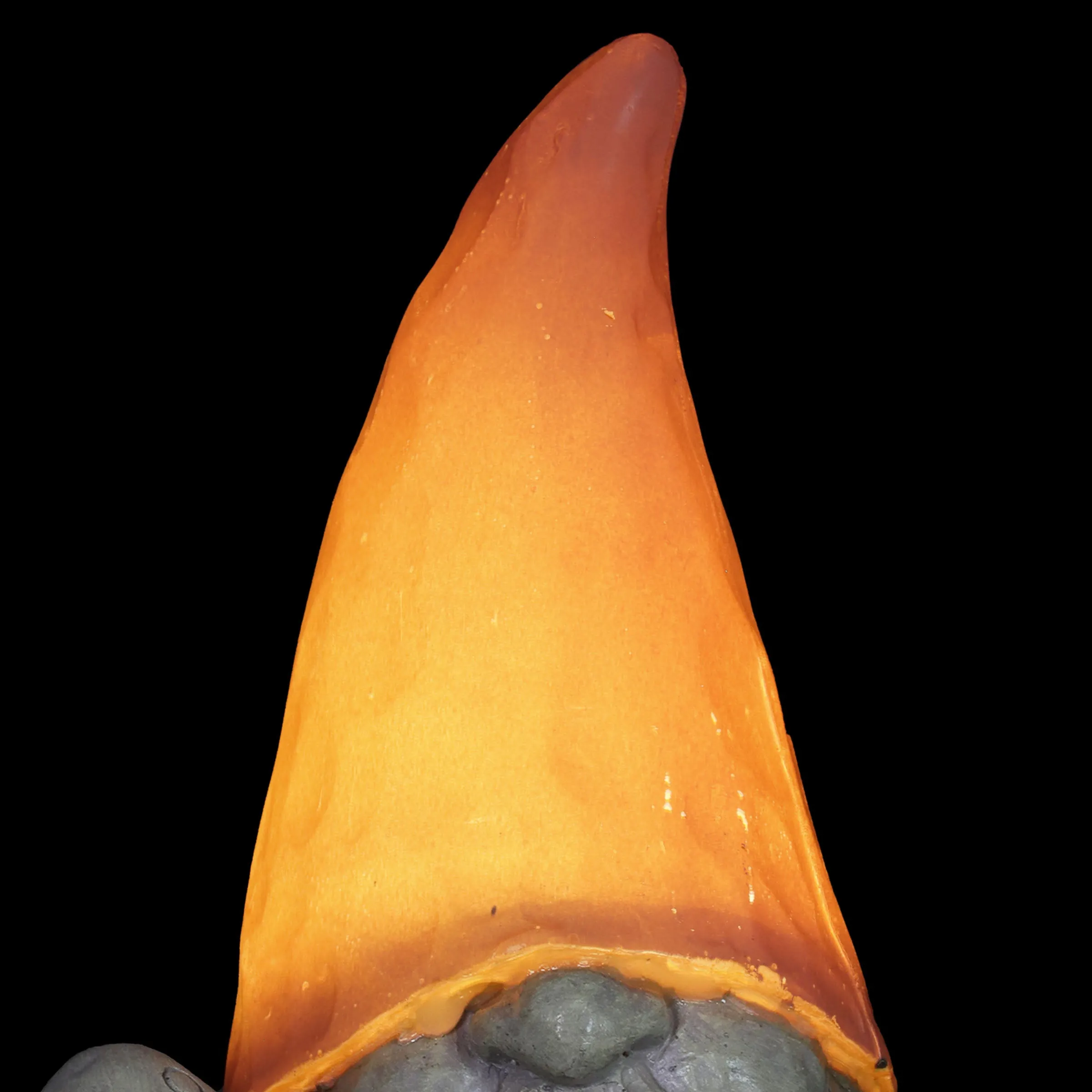 Solar Peach Happy Hat Gnome Statue, 11 Inch