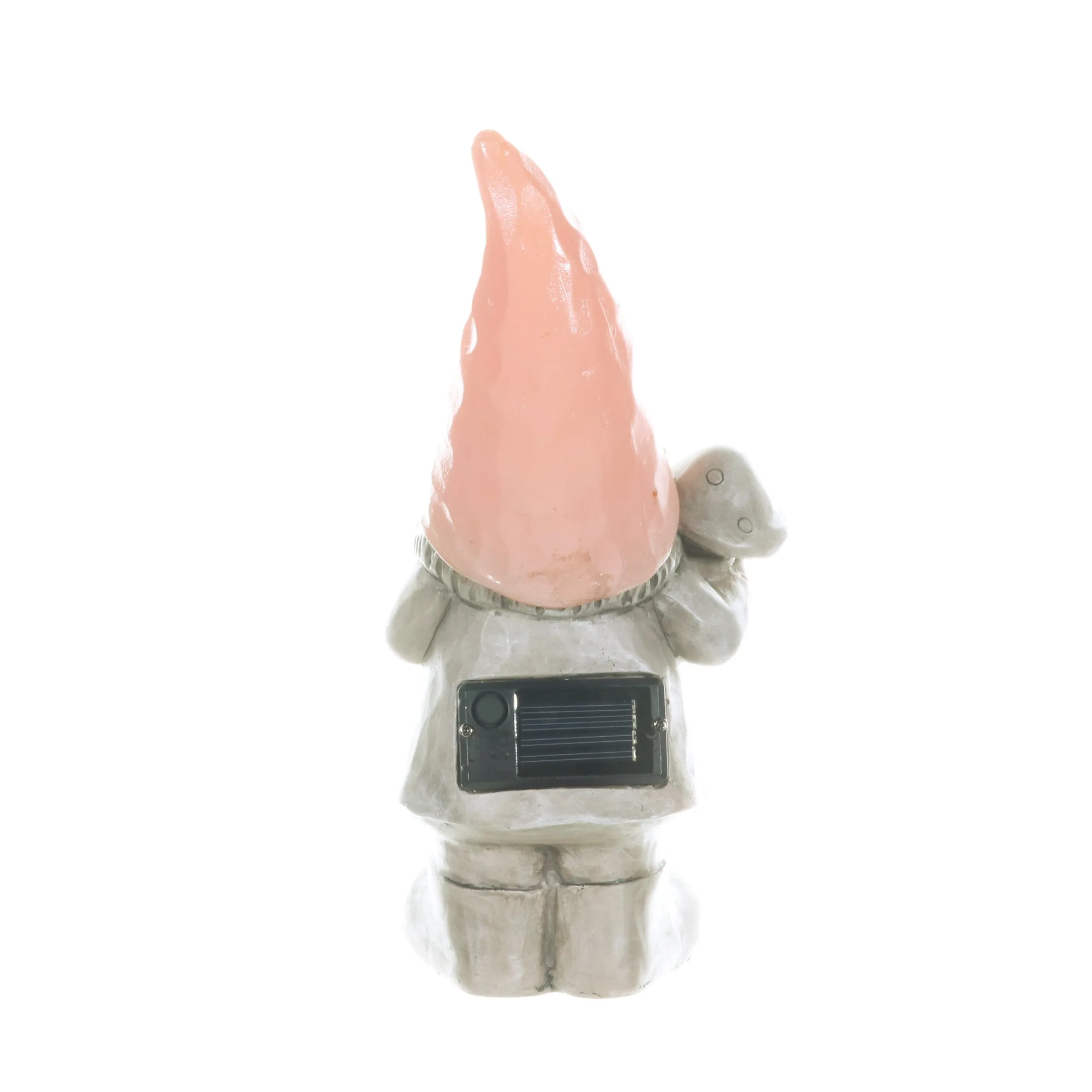 Solar Peach Happy Hat Gnome Statue, 11 Inch
